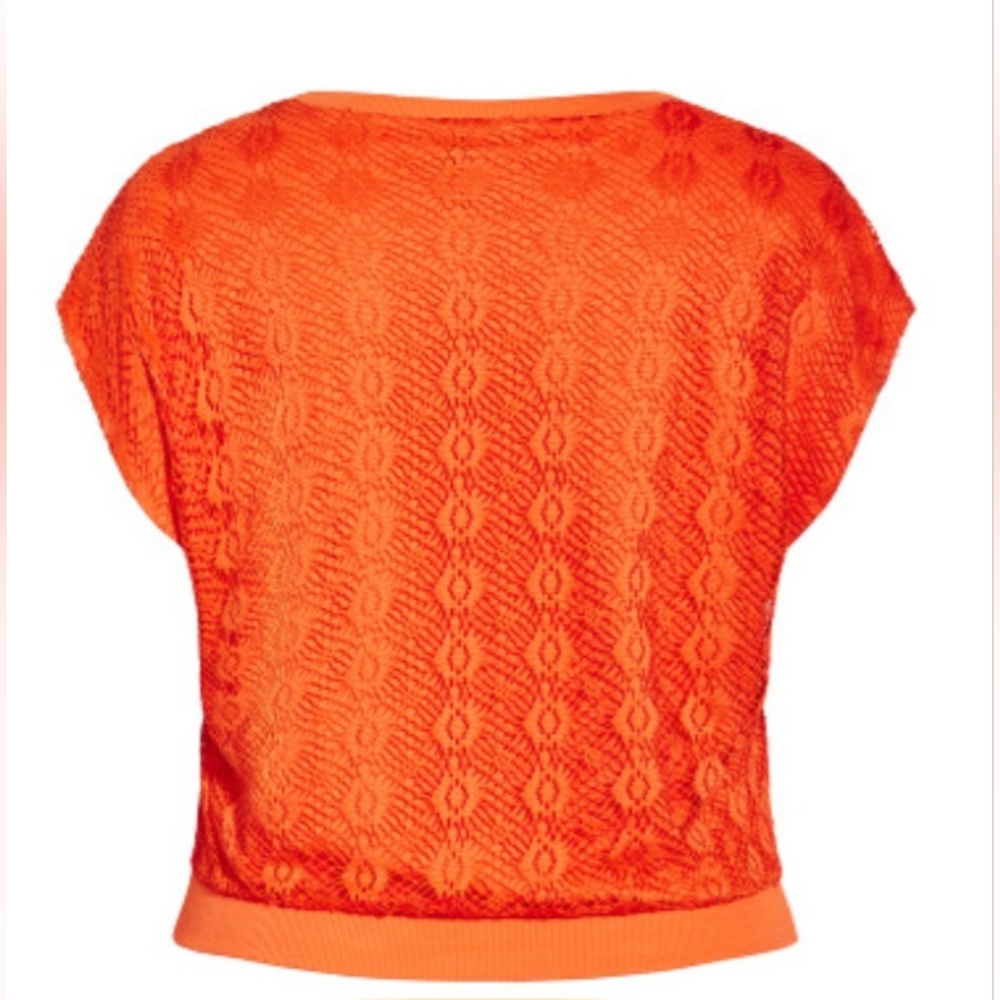 2X HOST PICK!!! Roller Crochet Top - orange soda - Picture 2 of 5